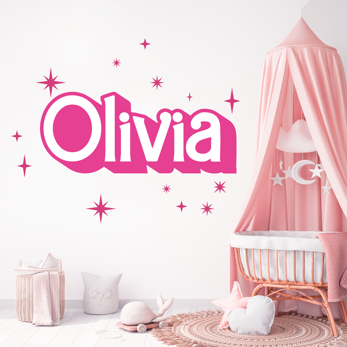 Girly Name Wall Decal