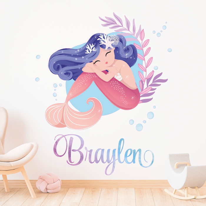 Adorable Mermaid Wall Decal