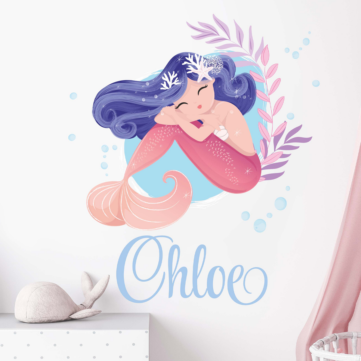 Adorable Mermaid Wall Decal — Sticker Swag