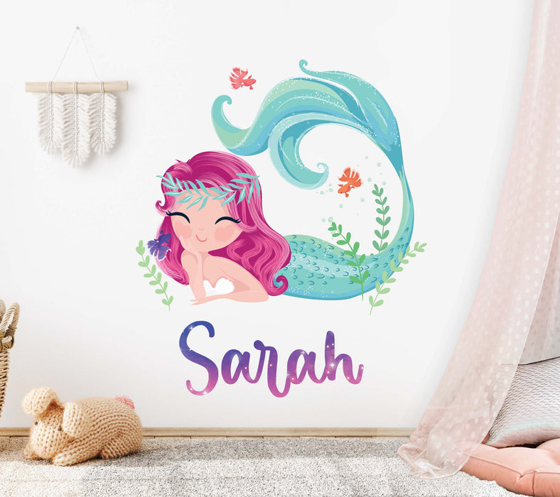 Cute Mermaid Wall Decal