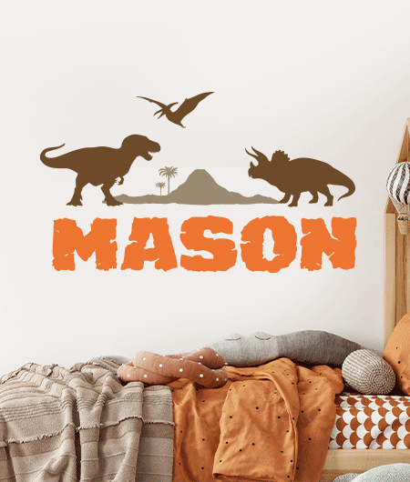 Personalized_dinosaur_name_wall_decal_M - Sticker Swag