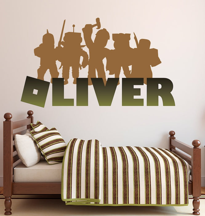 Personalized Gamer Squad Name Wall Decal