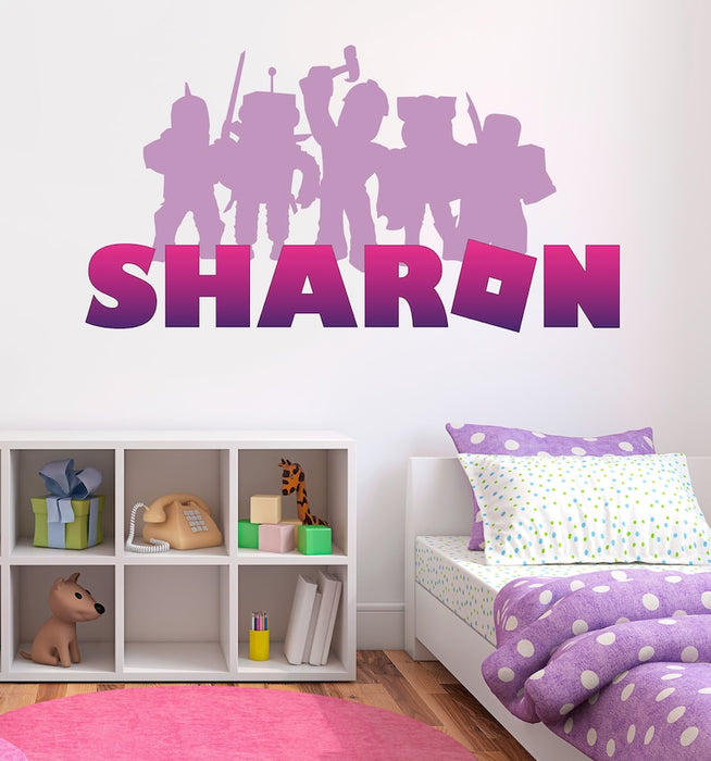 Personalized Gamer Squad Name Wall Decal