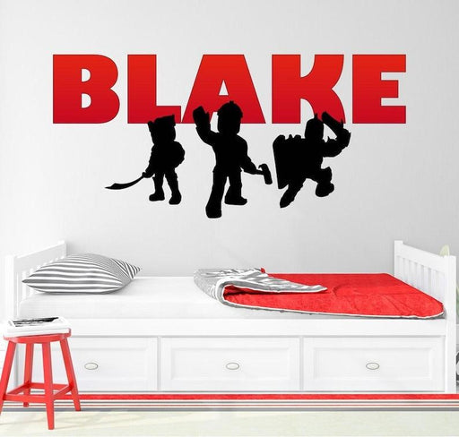 Personalized Gamer Funny Characters Wall Decal - Sticker Swag